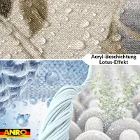 ANRO Tafelkleed Palladium Grijs Rond Ø120cm Met sierband Afwasbaar Waterafstotend Binnen & Buiten