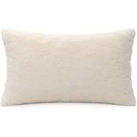 ANRO Sierkussen Wit 50x30cm – Imitatiebont Kussen Inclusief Vulling Pluche Zacht Bank Woonkamer