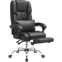 Songmics - Bureaustoel - Fauteuil de bureau - dossier réglable - repose-pieds pliable