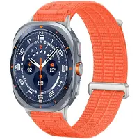 Strap-it Nylon 'Air' bandje geschikt voor Samsung Galaxy Watch Ultra 2 (2026) / Ultra (2024/2025) - Oranje