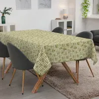 ANRO Tafelkleed Citroenen Groen 220x140cm Met sierband Afwasbaar Waterafstotend Binnen & Buiten
