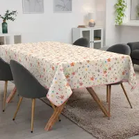 ANRO Tafelkleed Bloemen Meerkleurig 240x140cm Met sierband Afwasbaar Waterafstotend Binnen & Buiten