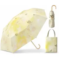 VHV -Bloemenparaplu met Gebogen Handvat - Compacte Opvouwbare Paraplu voor Dames - Stijlvolle UV-werende Parasol met Regen- en Zonbescherming - Windbestendige Paraplu - 99cm Diameter