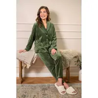 Ringella Nicki dames lounge set bosgroen | Maat 50
