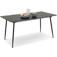 Idimex Eettafel ORSA, uitschuifbaar 160-200 x 80 cm - Zwart