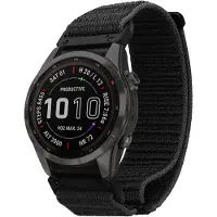 Kwmobile nylon bandje voor smartwatch - geschikt voor Garmin Instinct 2S / Fenix 8S / Fenix 7S / Fenix 6S - - Polsbandje in zwart