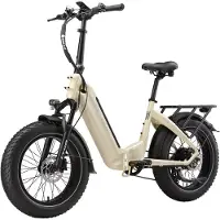 TTGO F6 Boost E-bike - 25 km/u - 20inch - 120km actieradius - 250W motor - 48V18Ah accu - 70NM - crèmewit
