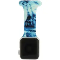 123Watches verpleeg bandje - siliconen - gevlekt blauw - 44 · 45 · 46 & 49 mm - Geschikt voor Apple Watch series 1/2/3/4/5/6/7/8/9/10/11/12/SE/SE2/SE3/Ultra/Ultra 2/Ultra 3/Ultra 4