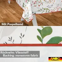 ANRO Tafelkleed Natuur Meerkleurig 200x140cm Met sierband Afwasbaar Waterafstotend Binnen & Buiten