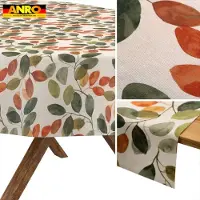 ANRO Tafelkleed Olijftakken Meerkleurig Ovaal 240x140cm Rechte rand Afwasbaar Waterafstotend
