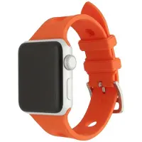 123Watches bandje Evelor - siliconen - oranje - 38 · 40 · 41 & 42 mm - Geschikt voor Apple Watch series 1/2/3/4/5/6/7/8/9/10/11/12/SE/SE2/SE3