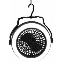 Redcliffs Camping lamp en ventilator - 2 in 1 - met LED lamp - 3 standen - D18 cm