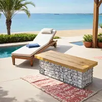 Songmics Gabionkooi – Gegalvaniseerd metaal – Zilver – 100 x 30 x 30 cm met een maaswijdte van 10 x 5 cm