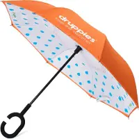 Druppies Kinderparaplu - Oranje Omkeerbare Paraplu - Jongens & Meisjes - Diameter 95 cm
