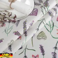 ANRO Tafelkleed Lavendel Meerkleurig Rond Ø120cm Rechte rand Afwasbaar Waterafstotend