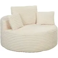 HOMCOM Armchair-Polyester-130 x 130 x 82 cm-Creme