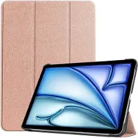 Mobigear Tablethoes geschikt voor Apple iPad Air 11 Inch (2025) Hoes | Tri-Fold Bookcase - Roségoud