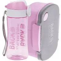 BackUp Roze Lunchbox & Drinkflessenset voor Meisjes -