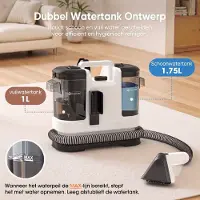 Lubluelu V6 Tapijtreiniger Machine - 450W Vlekkenreiniger 16KPa Krachtig Zuigkracht -Meubelreiniger - Bank Reiniger Machine - Zetelreiniger- Matrasreiniger