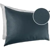 ANRO Sierkussen Groenblauw 50x50cm – Ademend Kunstleer Kussen Inclusief Vulling Bank Woonkamer