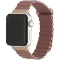 123Watches bandje Magna - Leer - roze - 38 · 40 · 41 & 42 mm - Geschikt voor Apple Watch series 1/2/3/4/5/6/7/8/9/10/11/12/SE/SE2/SE3