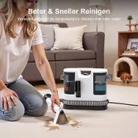 Lubluelu V8 Tapijtreiniger Machine Warm - 1400W Vlekkenreiniger 20KPa Krachtig Zuigkracht -Meubelreiniger - Bank Reiniger Machine - Zetelreiniger- Matrasreiniger