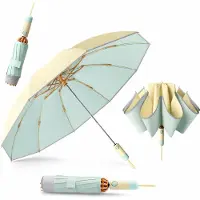 VHV -Automatische Omgekeerde Paraplu - Kleurrijke UV-werende Paraplu met - 99% UV-bescherming en Isolatie - Windbestendige Opvouwbare Paraplu voor Dames - 105cm Diameter