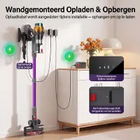 Lubluelu P6 Draadloze Steelstofzuiger 45Kpa- 5 in 1 Handstofzuiger - Zelfstaand Design - 50 Min Gebruikstijd - Verwijderbare Batterij- Anti-klit Borstel - HEPA-filter - LED-koplampen