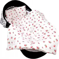 BabyLux Muslin Dekentje met Kussen - Roze Bloemen - Cadeau Idee