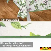 ANRO Tafelkleed Lavendel Groen 160x100cm Met sierband Afwasbaar Waterafstotend Binnen & Buiten