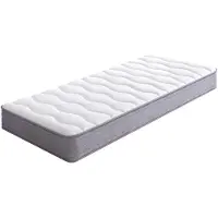 OKWISH Binnenveringmatras 90x200 cm – Ergonomische Lendensteun – H3 Stevig Ligcomfort – Gerold Geleverd – Voor Rug Zij En Buikslapers – Stof – Wit