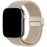 123Watches bandje Zyra - nylon - beige - 44 · 45 · 46 & 49 mm - Geschikt voor Apple Watch series 1/2/3/4/5/6/7/8/9/10/11/12/SE/SE2/SE3/Ultra/Ultra 2/Ultra 3/Ultra 4
