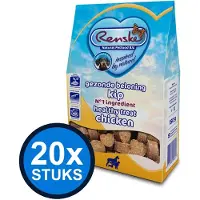 Renske 20x - Gezonde beloning hartjes hond kip 150gr - Hondenvoer Snacks - 150 g