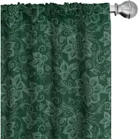 Abakuhaus Paisley gordijnen – 2x75x175 cm – microvezel – halfverduisterend – Smaragd & Zeegroen
