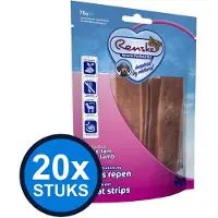 Renske 20x - Gezonde beloning vleesrepen hond lam 70gr - Hondenvoer Snacks - 70 g