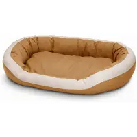 Luxus Luxe Hondenkussen XL 120x90cm - Zacht Eco-leer, Beige/Ecru