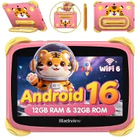 Blackview LINKMINIKIDS Tablet - 12GB RAM - 32GB ROM - 3000mAh- Android 16 - Roze