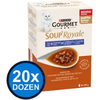 Gourmet 20x - Soup Royale Zalm - Kattenvoer Natvoer - doos 6x45g