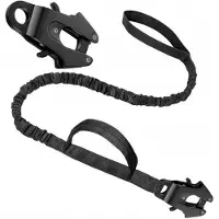 Reverse Tactische Hondenriem met Schokdemper - 155cm - Zwart