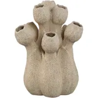 Ptmd Ellodie Cream Ceramic Tulip Shaped Tulip Vase M