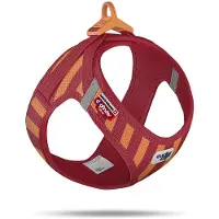 Curli Hondentuig Clasp Vest Harness Gestreept Rood LE26 Maat XXXS 27-30 cm