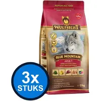 Wolfsblut 3x - Adult Blue Mountain - Hondenvoer Droogvoer - 2 kg