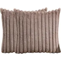 MODFU Kussenslopen 2 stuks 50x50 cm – Zachte plush – Met verborgen ritssluiting – Franjerand – Voor slaapkamer & woonkamer – Licht camel