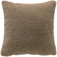 Dutch decor CARA - sierkussen 60x60 cm - teddylook - Sepia Tint - bruin - Inclusief binnenkussen - Luxe kussens voor woonkamer & bank