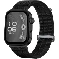 Strap-it Air bandje Nylon geschikt voor Huawei Watch Fit 5 Pro / 5 / 4 Pro / 4 / 3 - Zwart