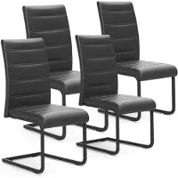 Vicco Sledestoel Salvo, Zwart/Zwart, Set van 4