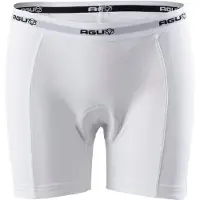 Agu Undershort Women - Fietsonderbroek - Dames - L - Wit - Lichte zeem-padding - Slim fit lange pijp - Katoenmix