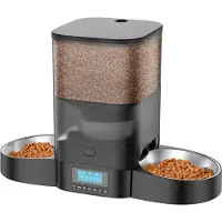 Vali Automatische Voerbak - Voerdispenser - Automatische Voerbak Kat - Zwart - 20cm x 18cm x 36cm