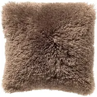 Dutch decor IBBY - sierkussen 45x45 cm - gerecycled - fluffy - Driftwood - taupe - Inclusief binnenkussen - Luxe kussens voor woonkamer & bank