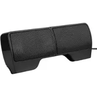 LONGZIMING -USB Computer Luidsprekers met Schermclip – 2.0 Stereo Speakers 2 x 3W – Plug & Play – 3,5 mm Audio Aansluiting – Voor PC, Laptop en Monitor